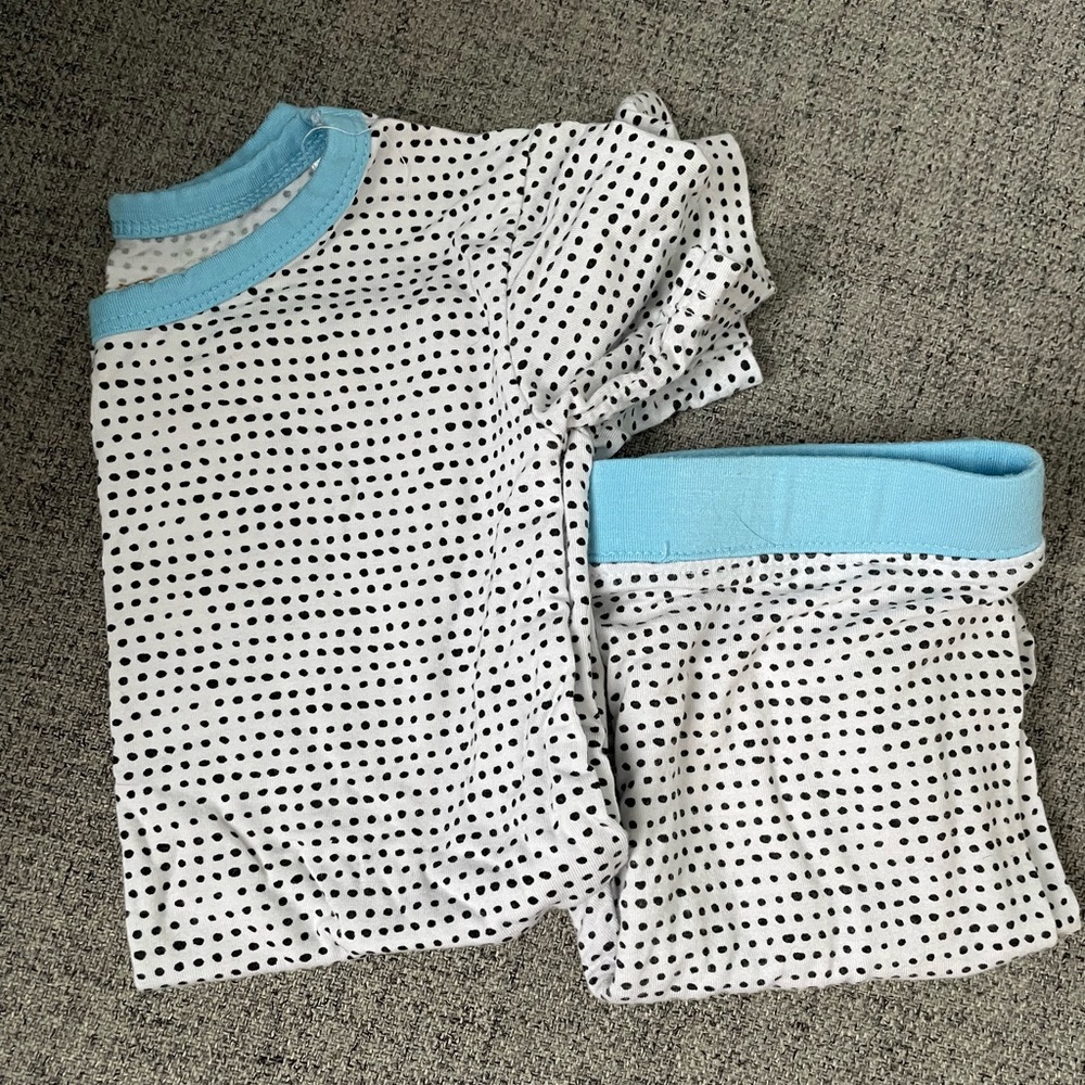 Little Sleepies Short Set 3T Blue Dot